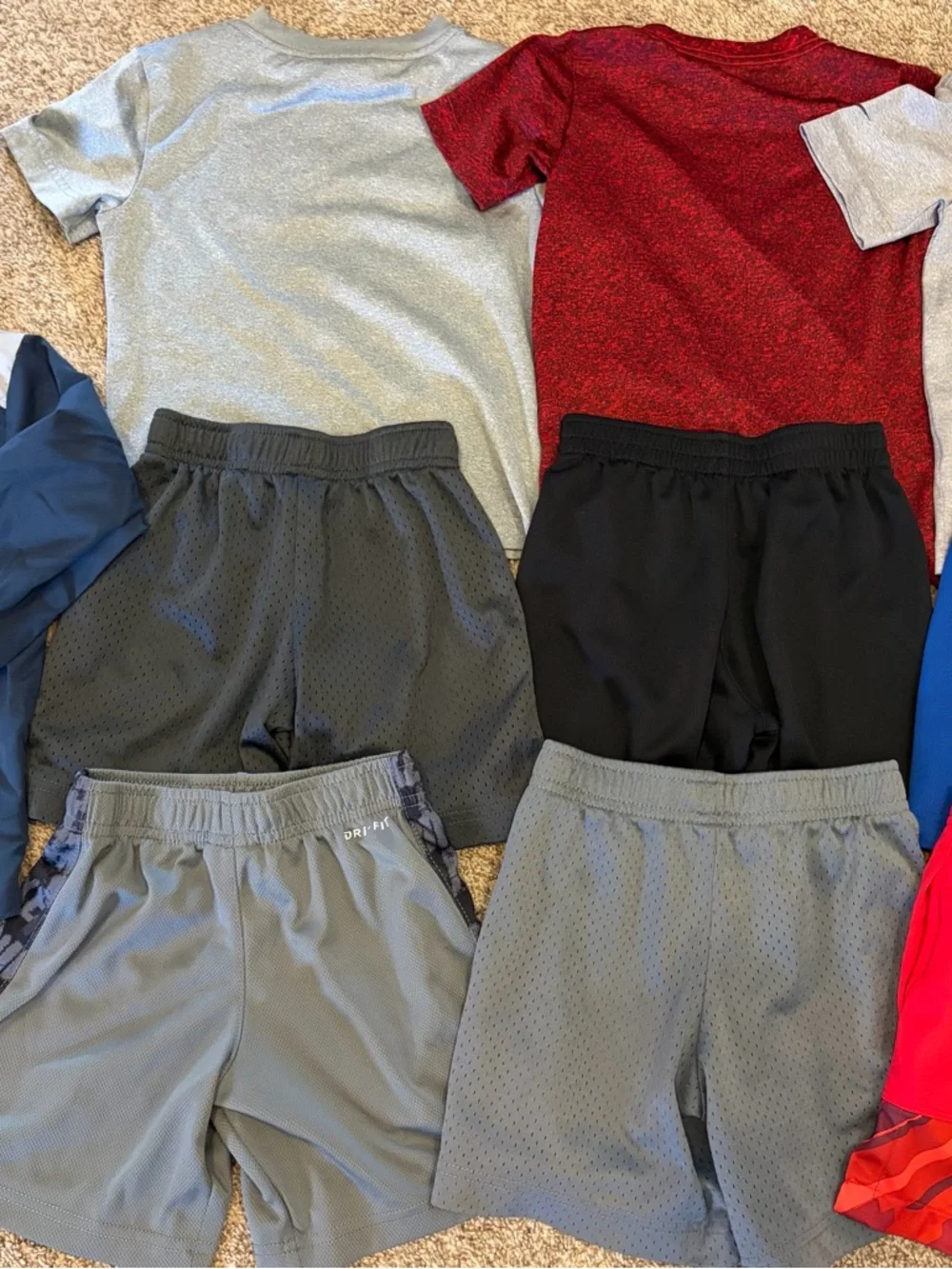 Nike Boys Athletic Tops & Shorts Bundle - Blue, Red, Gray, Orange, Black Size 4 - Picture 13 of 14